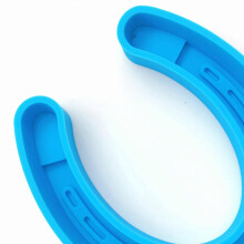 Silikonform in Hufeisenform, blau, 10,5 x 9,3 x 1,4 cm, für DIY-Ornamente aus Harz und duftendem Gips, Anhänger und Dekorationen