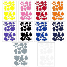 Patchs de réparation en nylon, lot de 10, autocollants imperméables, pour doudounes, tentes, parapluies, sacs de couchage, 10 couleurs
