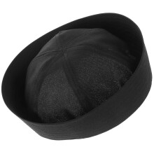 Matrozenmuts/kapiteinshoed, zwart polyester, 21x21x6cm, voor verkleedfeestjes, Halloween, cosplay en nautische evenementen (1 stuk).