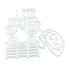 Troqueles de corte de metal forma tractor, cuchilla paja, acero al carbono, para manualidades scrapbooking tarjetas papel