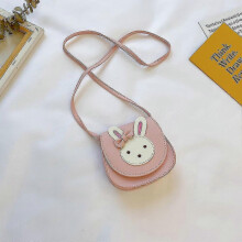 Bow Crossbody Purse for Kids Girls, Adjustable Strap, Snap Closure, Cute Rabbit Design
