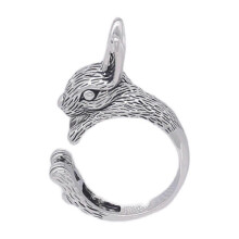 Rabbit Open Adjustable Ring for Women Alloy Fashion Jewelry