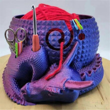 Yarn Bowl, Resin Fantasy Dragon Egg Yarn Bowl for Knitting and Crochet, with Storage Holes for Craft Tools