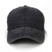 Verstellbare Herren-Baseballkappe aus Denim mit UV-Schutz und Zopfschlitz