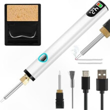 Herramienta recargable para eliminar hilos, ideal para la fabricación de joyas, trabajos en cuero y costura, con pantalla LCD.