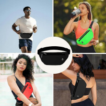 Water Resistant Fanny Pack, Lightweight Waist Bag with Adjustable Strap and Multiple Pockets for Travel Hiking Daily Use