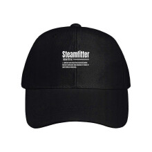 Steamfitter Baseballkappe, verstellbar, mit Thermotransferdruck, strukturierter Schirm, für Outdoor-Aktivitäten, Unisex