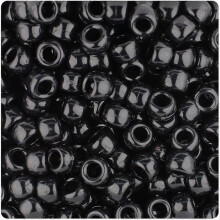Perles noires opaques de 9 mm, forme tonneau, pour la création de bijoux et le tressage de cheveux, lot de 500, trou de 4 mm