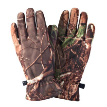 Jachthandschoenen in camouflageprint voor jongeren, waterdicht, winddicht, geïsoleerd en met verlengde manchet.