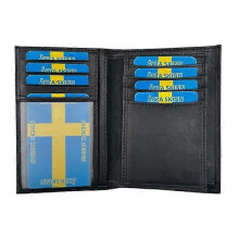 Ledergeldbörse, passend zu Herrenaccessoires, Schwarz, schlankes Design