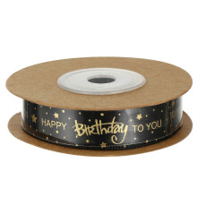 Ruban décoratif en polyester pour emballage cadeau DIY, 1 rouleau, 359,20 x 0,59 po