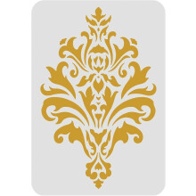 Ensemble de 10 pochoirs damassés, format A4 (29,7 x 21 cm), pochoirs floraux réutilisables en PET pour la peinture murale et le mobilier en bois.