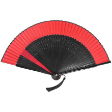 Vintage-Faltfächer aus Stoff, faltbarer Bambusfächer im chinesischen Stil für Wanddekoration und Bühnenrequisite