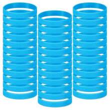 100 blaue Silikonarmbänder in Unifarben, 21 x 1,2 cm, elastische Armbänder in Großpackung für Veranstaltungen und Treffen