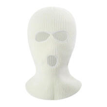Cappello passamontagna integrale in maglia, da uomo, tinta unita, acrilico a 2 strati, protezione invernale per ciclismo, sci e sport all'aria aperta.