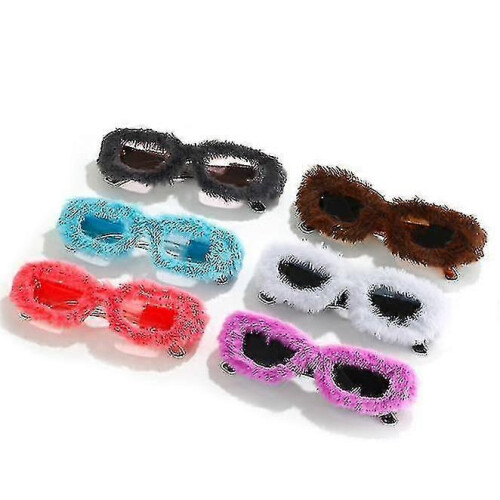 Cat Eye Sunglasses with Plush Trim Frame, UV Protection Coating 1