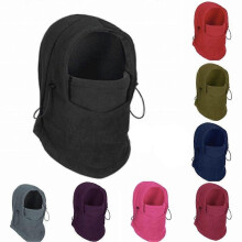 Sturmhaube aus Grünem Polarfleece, Verstellbar, 6-in-1, winddicht thermisch, für Radfahren Skifahren Motorradfahren Outdoor-Aktivitäten