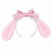 Diadema de peluche con orejas de Melody para fiestas de cumpleaños, disfraces y accesorios de cosplay (unisex)