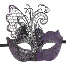 Violetti naamiaisnaamio naisille Halloween-juhla-asuille, elegantti muotoilu