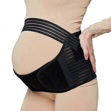 Bauchstützband für Schwangere, 3-in-1-Schwangerschaftsgürtel zur Linderung von Rücken- und Beckenschmerzen, verstellbares, atmungsaktives Design