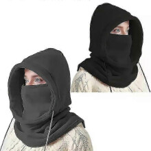 Unisex Winter-Sturmhaube, gestrickte, winddichte Maske mit Kordelzug für Motorradfahrer
