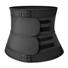 Ceinture amincissante pour femme, noire, taille 2XL, ajustable, respirante et extensible en néoprène, gaine amincissante pour l'entraînement.