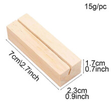 Wooden Place Card Holders 10 Pcs, Table Number Holders Compatible with Wedding Name Cards, Photos, Memos
