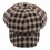 Retro Plaid Beret Octagonal French Hat Adjustable Cotton Polyester Blend 1