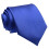Men's Satin Tie Set, Blue Solid Color, 3 Inch Width 57 Inch Length 1