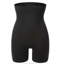 Gaine gainante sans coutures taille haute pour femme, corset push-up ventre et fesses galbées, noir, XL/XXL