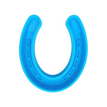 Hufeisenförmige Silikonform, blau, 10,5 x 9,3 x 1,4 cm, für DIY-Dekorationen aus Kunstharz und Gips