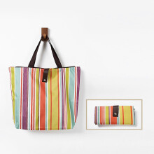 Borsa per la spesa portatile in tessuto, pieghevole in 600d, dimensioni da aperta: 45,5x32x12 cm, portata fino a 10 kg, fantasia a quadri.