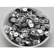 Paillettes rondes à sequins, 12 mm, argentées, 1500 unités, pour la couture et les créations de mariage
