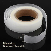 Ruban thermocollant imperméable pour coutures, 20 m x 20 mm 0,08 mm, pour la réparation de tissus imperméables enduits de PU