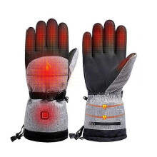 Gants chauffants électriques unisexe, 3 niveaux de température, chauffage 5 doigts et dos de main, étanches, pour activités extérieures