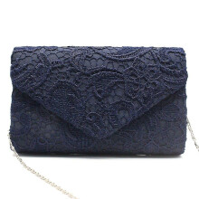 Pochette da sera da donna con pizzo floreale, ideale per matrimoni, balli di fine anno e feste.