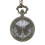 Quartz Pocket Watch with Chain, Lightweight Portable, Hollow Pattern Retro Design 1