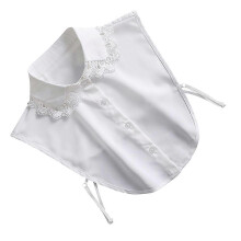 Dekorativer Kragen aus weißem Chiffon für Damen, Puppenkragen-Verzierung für Kleider und Pullover