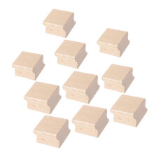 Bloc de tampons en bois pour loisirs créatifs, en bois de hêtre rainuré, avec 10 tampons de 20 mm et 25 mm.