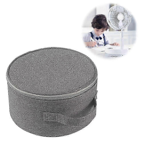 Bolsa de Armazenamento para Ventoinha Portátil, Tecido Oxford, Cinza, 12.8 x 6.1 Polegadas, Impermeável com Fecho 2