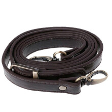 Leather Bag Strap Compatible with Handbag Crossbody Pouch, Adjustable Shoulder Replacement Belt, Deep Coffee