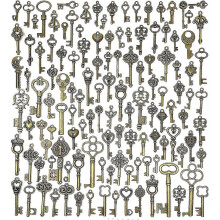 125 breloques clés en alliage de bronze antique pour la création de bijoux et les loisirs créatifs