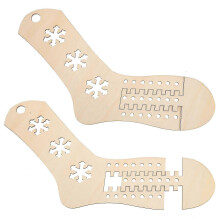 Wooden Sock Blockers for Knitting, Set of 2, Crochet Sock Molds for DIY and Display