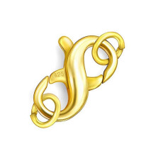 Fermoir mousqueton double en argent sterling S925 pour la création de bijoux (colliers, bracelets, etc.).