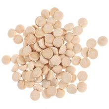 Perles en bois brut (moitié-briques) pour loisirs créatifs, 360 pièces, couleur kaki, 1,5 cm