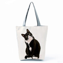 Borsa tote con stampa di gatti, grande capacità, borsa a tracolla ideale per viaggi e shopping.