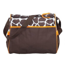 Diaper Bag, 7 Pockets Large Storage, Includes Changing Mat and Transparent Accessory Bag, Brown Giraffe Unisex Daily