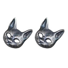 Halloween oorbellen met kattenoortjes voor vrouwen, koperen hangertjes, piercing sieraden accessoire
