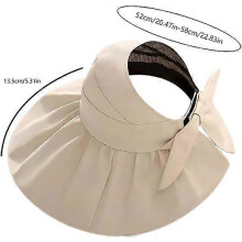 Suojaava onttopäällinen aurinkohattu naisille, säädettävä, pakattava, beige