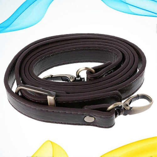 Leather Bag Strap Compatible with Handbag Crossbody Pouch, Adjustable Shoulder Replacement Belt, Deep Coffee 1